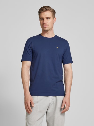 Scotch & Soda T-shirt z okrągłym dekoltem Ciemnoniebieski 4