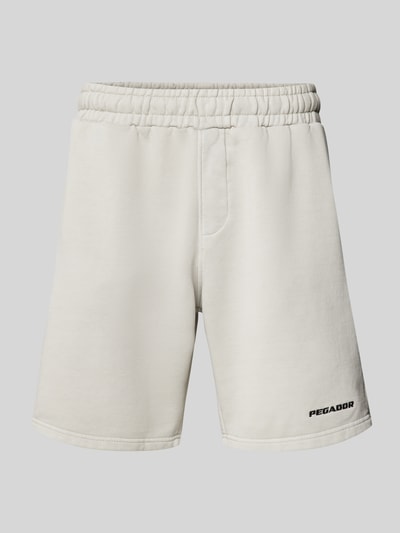 Pegador Sweatshorts mit Label-Stitching Hellgrau 2