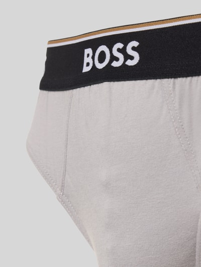BOSS Slip aus Baumwoll-Elasthan-Mix im 3er-Pack Hellgrau 2
