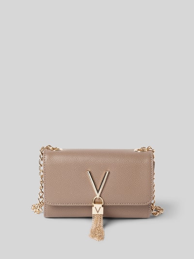 VALENTINO BAGS Handtas met labelapplicatie, model 'DIVINA' Taupe - 1