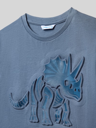 Mayoral Bluzka z długim rękawem i detalem z logo Niebieski 2