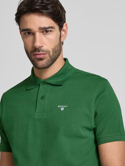 Barbour Slim fit poloshirt met labelstitching Olijfgroen - 3