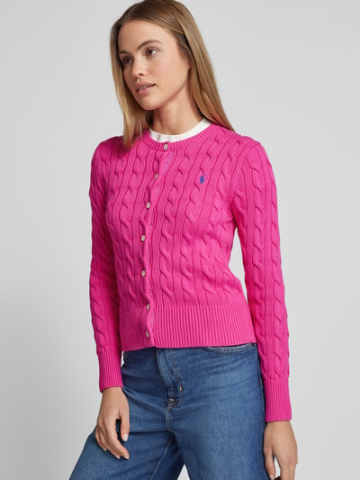 Polo Ralph Lauren Strickjacke mit Knopfleiste Pink 3