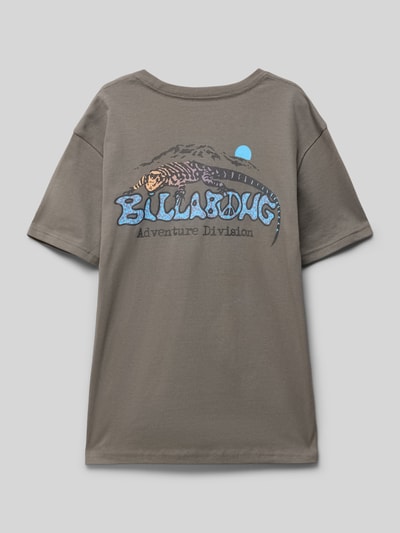 Billabong T-shirt z nadrukiem z logo model ‘LIZARD MOUNTAIN’ Ciemnoszary 3
