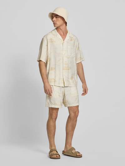 MAISON KITSUNÉ Shorts aus Viskose-Mix Ecru 1