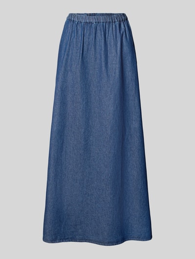 Pieces Maxi-Rock aus reiner Baumwolle Modell 'TENIM' Dunkelblau 2