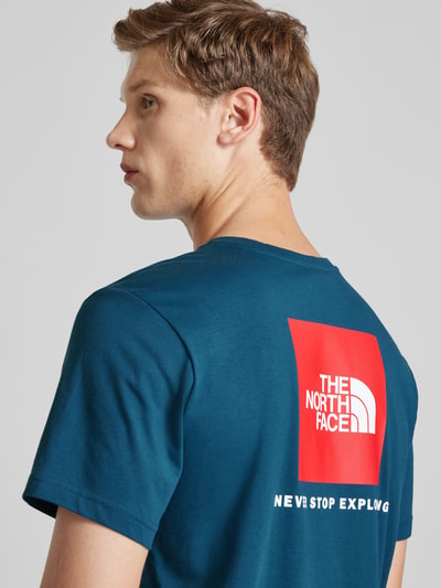 The North Face T-shirt z nadrukiem z logo Petrol 3