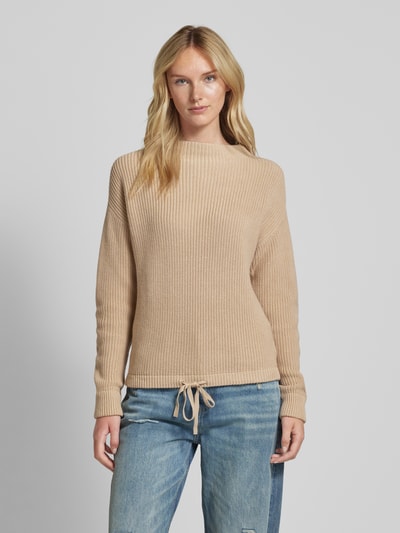 Jake*s Casual Strickpullover mit Stehkragen Sand 4