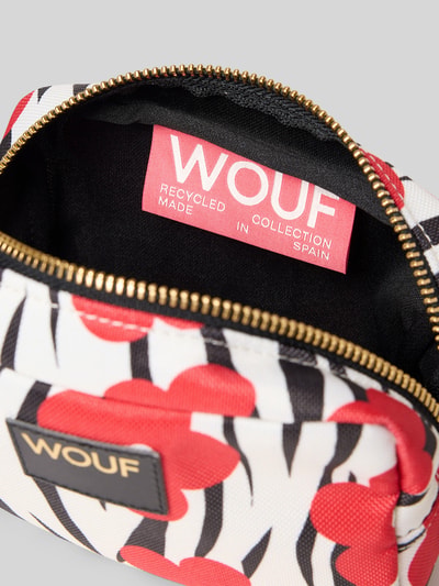 Produktfoto, Kosmetiktasche mit Allover-Animal-Print Modell 'Wildflower' von WOUF, floraler Allover-Print, Hauptfach mit Reißverschluss, Logo-Patch