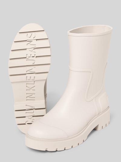 Calvin Klein Jeans Rubberen laarzen met labeldetail Beige - 4