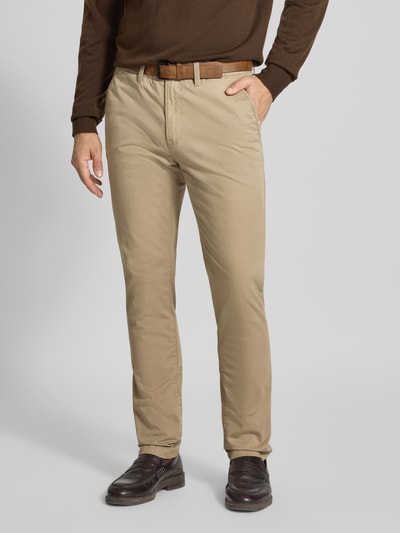 Tom Tailor Denim Slim fit chino van katoenmix Hazelnoot - 4