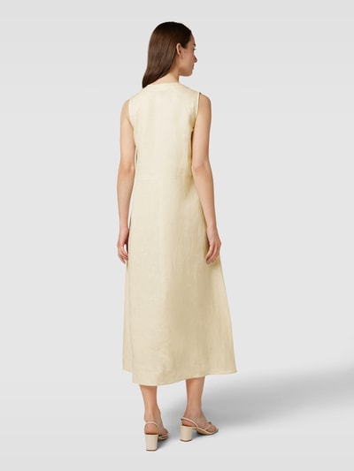 MaxMara Leisure Midi-jurk van linnen, model 'SOFOCLE' Zand - 5