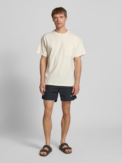 CHAMPION Regular fit zwembroek met labelstitching Zwart - 1