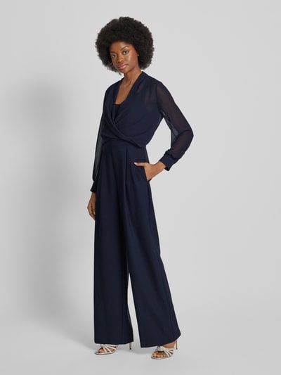 Vera Mont Jumpsuit in wikkellook Donkerblauw - 1