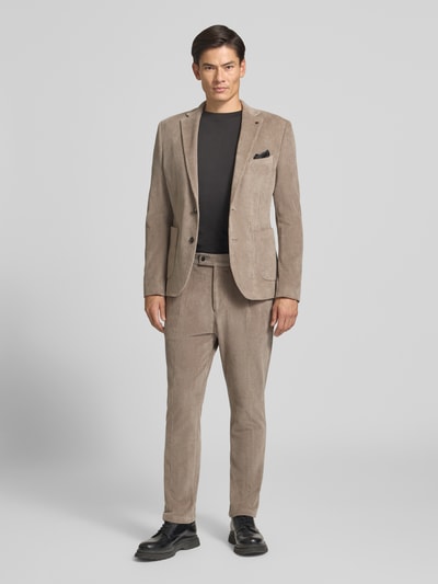 Zuitable Slim Fit Sakko aus Baumwoll-Mix in Cord-Optik Modell 'Nick' Sand 1
