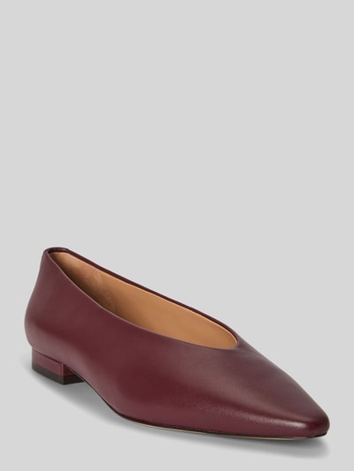 Lauren Ralph Lauren Ballerina aus echtem Rindsleder Bordeaux 1