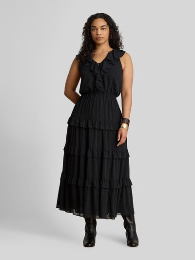 Lauren Ralph Lauren Losvallende vrijetijdsjurk met volants Zwart - 6