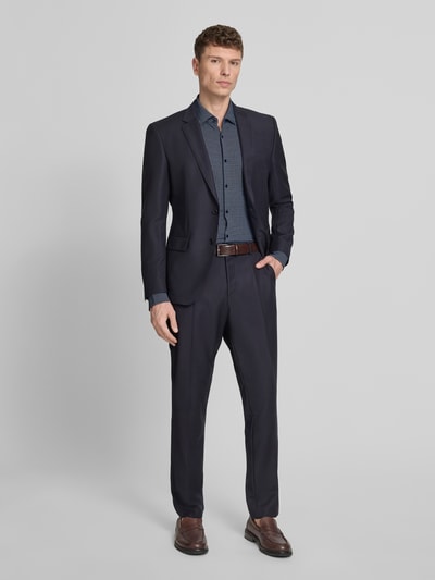 HUGO Koszula biznesowa o kroju slim fit z kołnierzykiem typu kent model 'KENNO' Granatowy 1