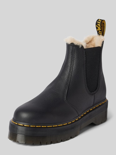 Dr. Martens Chelsea boots van leer met binnenvoering, model 'Quad' Zwart - 1