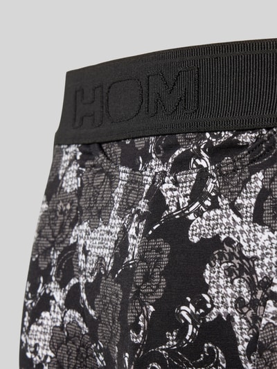 HOM Trunks im Allover-Look mit elastischem Bund Modell 'Fairmont' Black 2