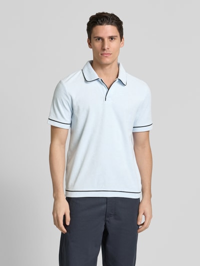 Scotch & Soda Relaxed Fit Poloshirt mit Label-Detail Hellblau 4