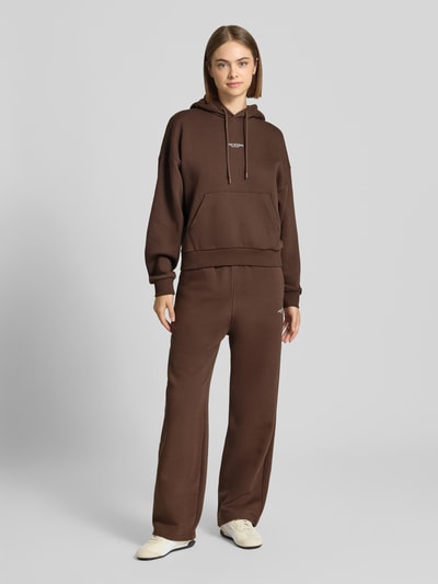 JJXX Wide Fit Sweatpants aus Baumwoll-Mix Modell 'Studio' Dunkelbraun 1