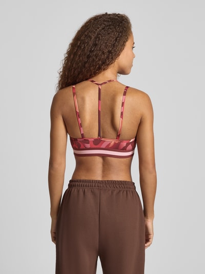 PUMA Biustonosz sportowy z nadrukiem z logo Bordowy 5