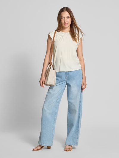 Vero Moda Regular Fit Blusentop aus Viskose-Mix Modell 'BELLA' Weiss 1