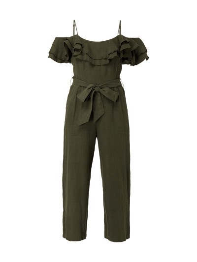 Joseph Janard Cold shoulder-jumpsuit van linnen  Olijfgroen - 2