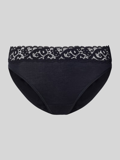 Hanro Slip mit Spitze Modell 'MOMENTS' Black 2
