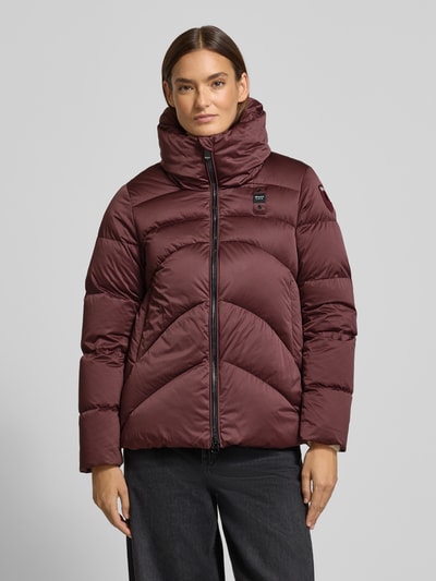 Blauer USA Steppjacke mit Zweiwege-Reißverschluss Bordeaux 4