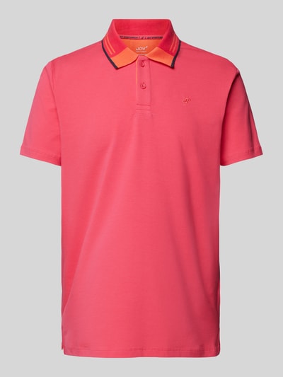 Joy Poloshirt mit Label-Stitching Pink 2