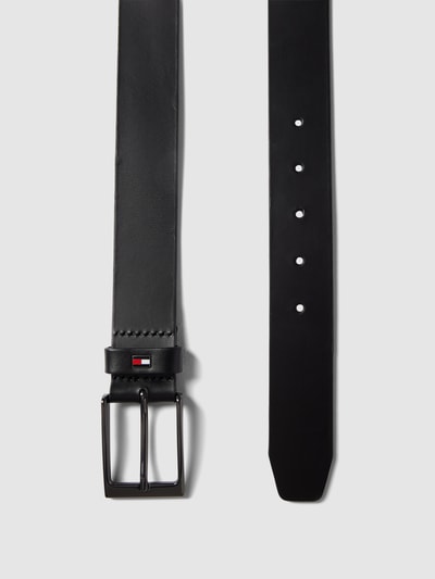 Tommy Hilfiger Leren riem met doornsluiting van metaal, model 'LAYTON LEATHER' Zwart - 3