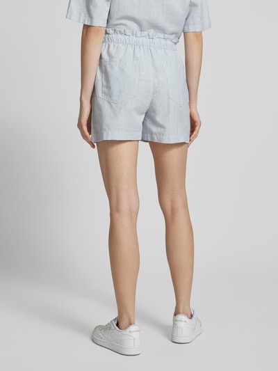 Tommy Jeans Regular Fit Paperbag-Shorts aus Baumwoll-Leinen-Mix Blau 5