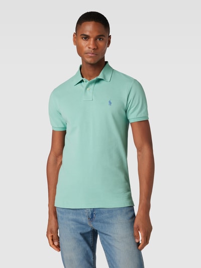 Polo Ralph Lauren Slim fit poloshirt met logostitching Turquoise - 4