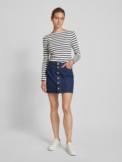 Tommy Hilfiger Longsleeve mit U-Boot-Ausschnitt Dunkelblau 1