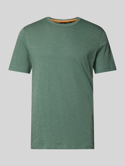 BOSS Orange T-shirt met labelprint, model 'Tegood' Groen - 2