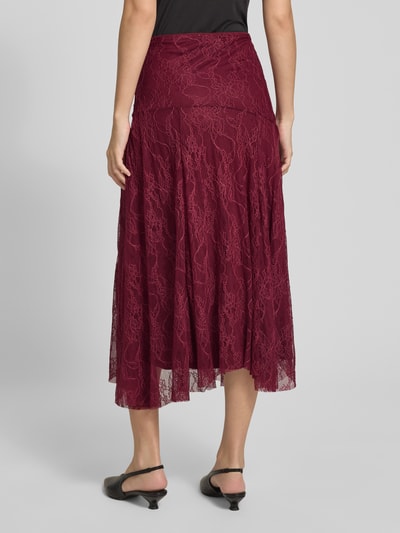 Rich & Royal Midirock aus Spitze mit seitlichem Reißverschluss Bordeaux 5