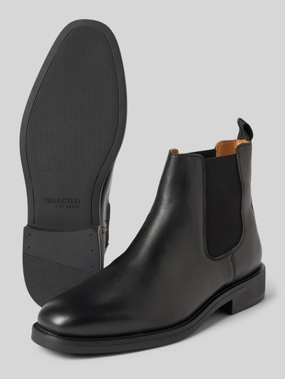 SELECTED HOMME Chelsea boots met elastische inzetten, model 'JOSEPH' Zwart - 4