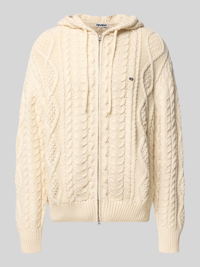REVIEW Gebreid jack met kabelpatroon Ecru - 2