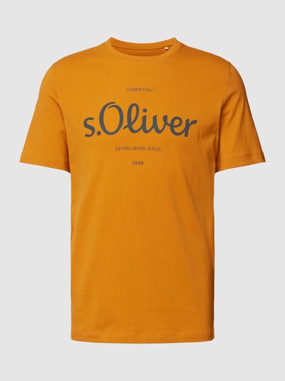 s.Oliver RED LABEL T-Shirt mit Label-Print Orange 2