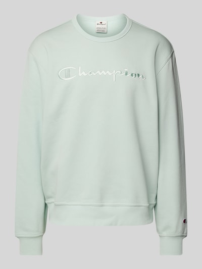 CHAMPION Sweatshirt mit Label-Stitching Hellblau 2