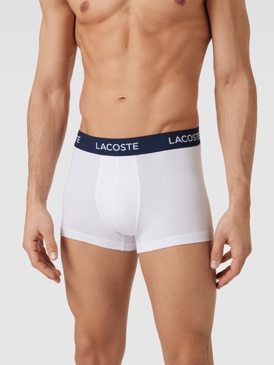 Lacoste Trunks mit elastischem Logo-Bund im 3er-Pack Weiss 3