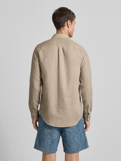 Samsøe Samsøe Regular Fit Freizeithemd aus Leinen Modell 'LIAM' Hellbraun 5