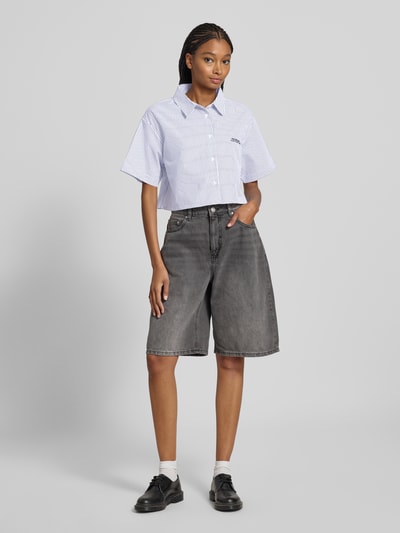 Karo Kauer Korte overhemdblouse met labelstitching Wit - 1