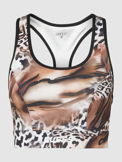 Guess Activewear Bustier met all-over motief, model 'ADRIANNA' Middenbruin - 2