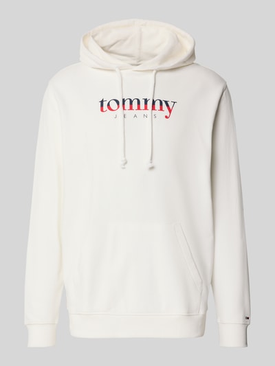 Tommy Jeans Regular Fit Hoodie aus reiner Baumwolle Offwhite 2