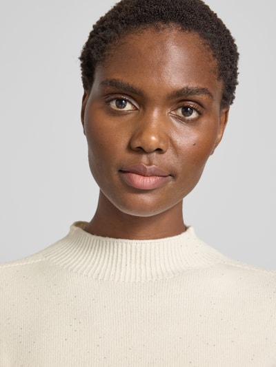 Liu Jo White Strickshirt mit Stehkragen Offwhite 3