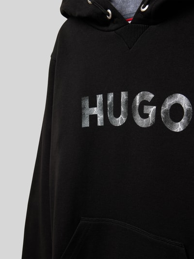 HUGO Hoodie mit Label-Print Black 2