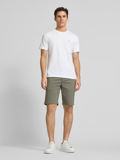 Tommy Hilfiger Regular Fit Shorts mit Strukturmuster Modell 'HARLEM' Hellgrau 1